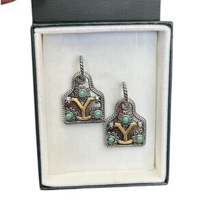 Montana Silversmiths Earrings Womens Dutton Family Y Brand Cow Tag Yellowstone